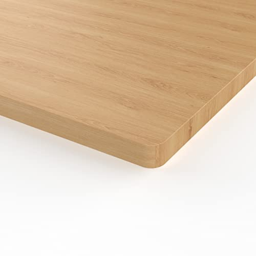 E.For.U® 140x80 cm Schreibtischplatte, 25mm Dicke Tischplatte, Perfekt für höhenverstellbare Schreibtische, Esstische und mehr – Made in Europe – stabile Tischplatte langlebig (Buche)