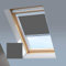 Persianas para ventanas de tejado Velux – Estor opaco – Gris – Marco de aluminio plateado (C04)