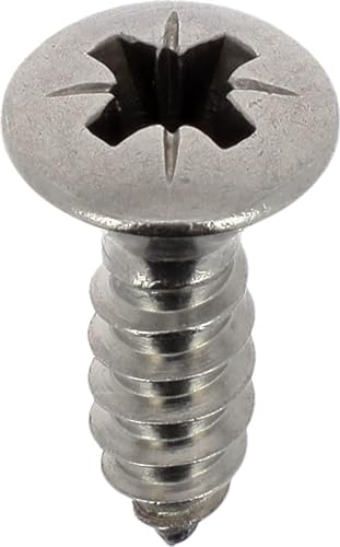 Restagraf - Vis à Tôle - Tête Fraisée Bombée Pozidrive - Inox - Standard DIN 7983 - Fixation Carrosserie - Réf. 7100 - Sachet de 15