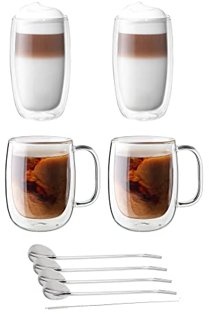 ZWILLING Sorrento Double-Wall Coffee and Beverage 9-pc Glassware Set