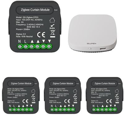 Modules Interrupteur pour Volet Roulant Zigbee (4 pièces) + 1 passerelle Zigbee - SILAMP