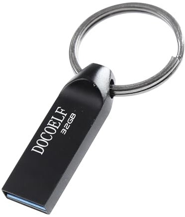 DOCOELF Chiavetta USB 32 GB 3.0, Mini Pen Drive Portatile Metallo Penna Memoria Stick Unità Thumb Flash Drive 32giga per PC, Laptop, Smart TV, Auto Ecc