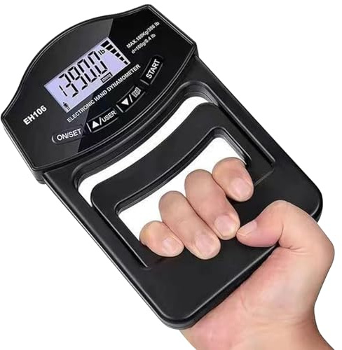 Greppstyrkestestare, 180 kg/396 lb Handgreppdynamometer - Handhållet digitalt greppmätningsmätare Trainerkraft, USB/batteridriven grepptestare för sport, skola, hem