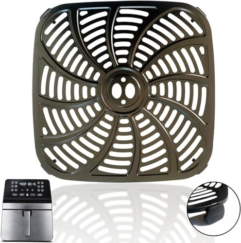 Nvkwca 8QT Air Fryer Grill Plate for Gourmia GAF846 8 Quart Digital Air Fryer, Upgraded Air Fryer Grill Pan Crisper Plate Tray Rack Insert Grate Grid Shelf for Gourmia 8QT Air Fryer, Dishwasher Safe