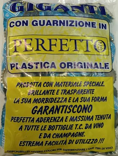 Tappi a Corona 29 mm per Vino - con Sottotappo Bidule | Chiusura Ermetica - Sicura | per Bottiglie di Vino - Birra - Succhi | Tappi Bottiglie Vino Resistenti | 200 Pezzi - Colorazione Azzurro