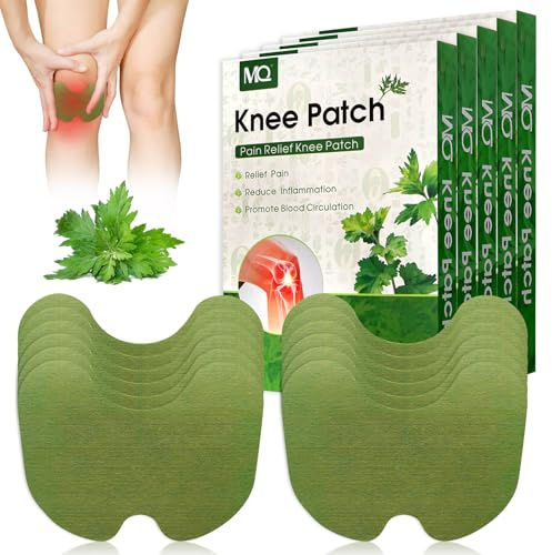 PORFOYO Patch Anti Douleur Genoux, 120 Pièces Patch Chauffant Dos, Patch de Soulagement de La Douleur au Genou, Patchs de Soulagement de la Douleur pour Genoux, Dos, Cou, Douleurs Musculaires