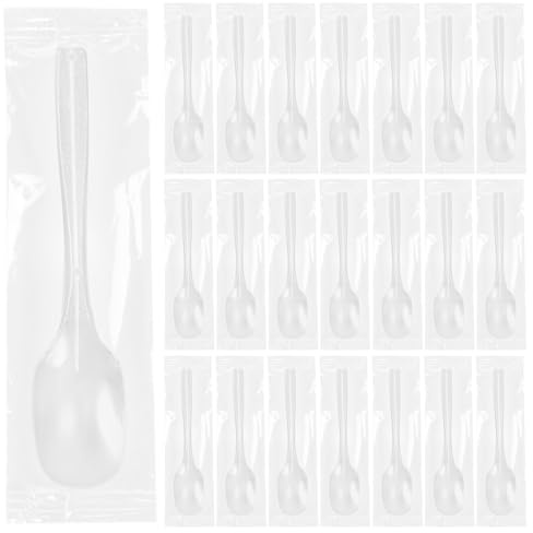100 Palettine Gelato Riutilizzabili,Cucchiaio Trasparente,Piccoli Cucchiai da Dessert per Tè, Dolce, Yogurt, Dessert