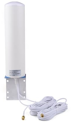 WSOLDMA Antena externa de doble banda 10-12dBi 4G LTE 698-2700 MHz Antena externa con doble slider SMA y cable de 5 m para router