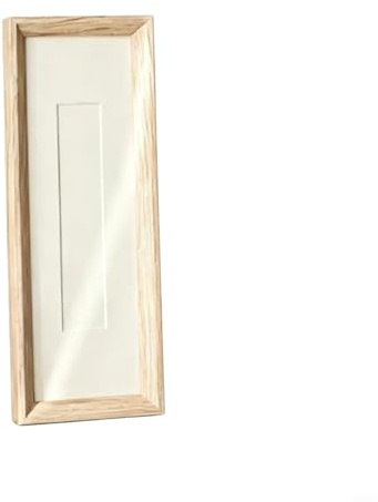 GANCEI Marco de fotos de madera maciza de 10 x 30 cm, acabado en nogal, para caligrafía, obras de arte y retratos, soporte minimalista de pared para decoración del hogar (D)