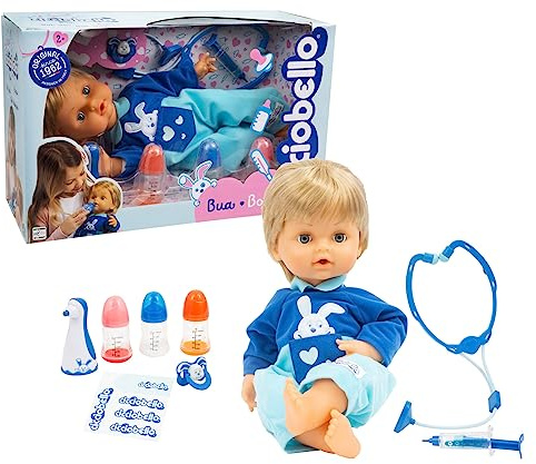 Cicciobello, Bobo, Poupon 42 cm, il est Malade il Faut Le soigner, 7 Accessoires Inclus, Jouet pour Enfants dès 2 Ans, GIOCHI PREZIOSI, 1643