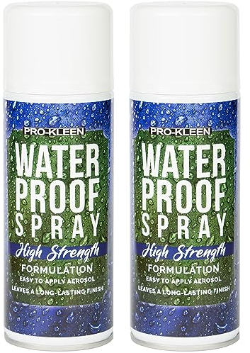 Pro-Kleen Fabric Waterproof Protector Spray - Repels Water and Oil for Clothing, Carpets, Backpacks, Tents and More - Leaves a Long-lasting and Invisible Finish (2 x 400ml)