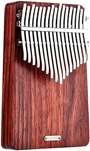 KISOARTWQ Kalimba Instrument tumpiano Marimba nycklar bärbar kalimbas 17 ton kalimba träning, tummpiano för resan, med pianofodral och rengöringsduk (färg: brun,) (färg: brun; Storlek: