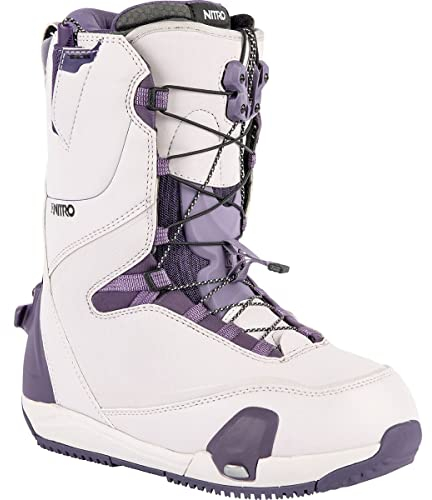 Nitro Damen Snowboards CAVE TLS '23 Step ON All Mountain Freestyle Freeride Schnellschnürsystem Boot Snowboardboot, Lilac-Purple, MP 26,5 // EU 40 2/3 // US 9
