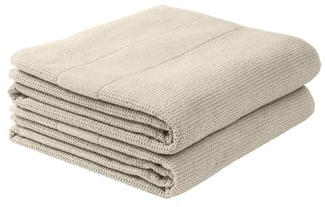 Schiesser Duschtuchset Turin | Frottier | 2-teilig | Reiskornoptik | 100% Baumwolle | flauschig, saugstark, farbecht | Oeko-Tex® Made in Green Zertifiziert | Kordelaufhänger | 70x140cm | Helltaupe