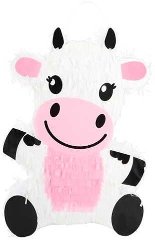 Boland 30984 - Pinata mucca, 43 x 30 x 10 cm, fattoria, decorazione da appendere, decorazione per compleanno, festa a tema e carnevale