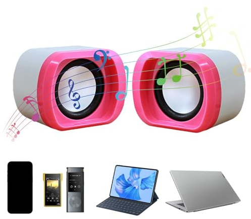 Altavoz estéreo alimentado por USB, altavoz de ordenador para escritorio, altavoz multimedia portátil para ordenador, altavoz de ordenador portátil, altavoz USB de calidad de sonido claro, altavoces