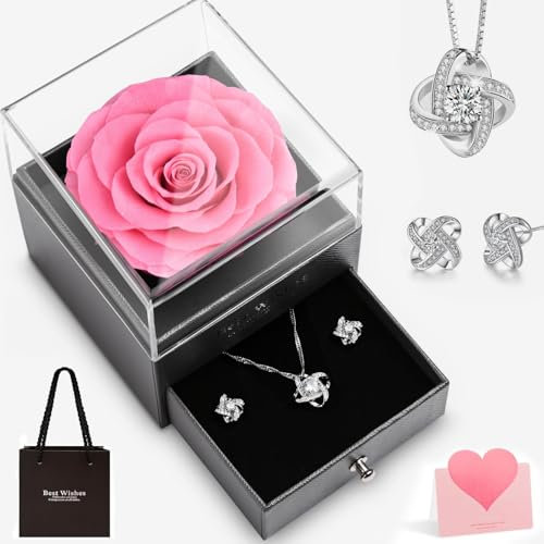 Elekin Regali eterni per lei, regalo di rose infinite, per donne, fidanzate, mamma, per compleanno, matrimonio, San Valentino, rosa