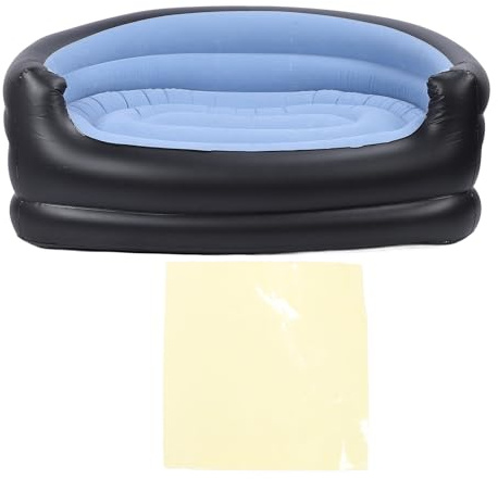 TOPINCN Canapé Gonflable Portable, Chaise Longue, Bleu