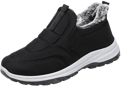 vejtmcc Zapatos para pies hinchados para hombre, zapatos térmicos de invierno para hombre, zapatos de salud extraanchos, zapatos de terapia ortopédica, zapatos de invierno, botas ortopédicas, zapatos