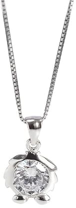 Générique Collier Pendentif En Argent Sterling 925 avec Zircone Cubique Délicat 12 Constellations Brillant Collier Ras Du Cou Bijoux Signe Astrologique Cadeaux D'Anniversaire pour Femmes Filles Lion