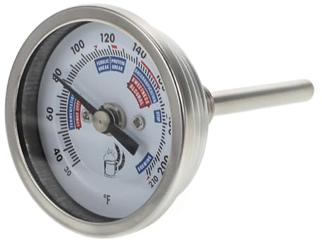 Anneome termómetro medidor de temperatura del vino medidor de temperatura para vino indicador de temperatura del vino indicador de temperatura para vino Acero inoxidable Plata