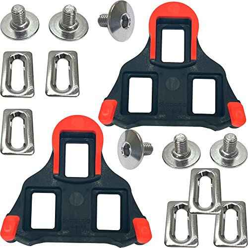 SHIMANO SPD SL Rennrad Road Schuhplatten Cleats für klick Pedale (SH-10 fixe Mode rot)