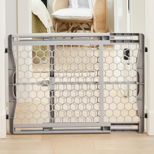 Regalo Safety 28-42 Extra Wide Expandable Baby Gate for Doorways & Bottom of Stairs, Pressure Mounted Safety Gate for Babies, Toddlers & Pets, Tested & Safe for 30 Years, American Designed and Owned