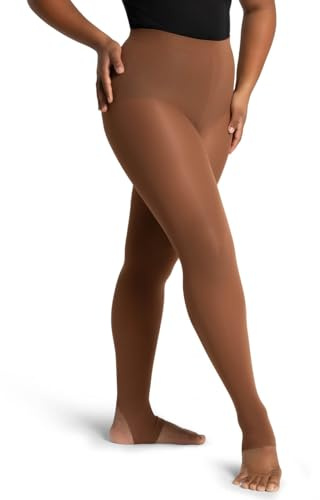 Capezio - Mallas para mujer - Beige - L/XL