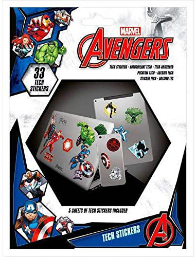 Marvel Avengers TS7404 Aufkleber, mehrfarbig, 33 Stück, One size