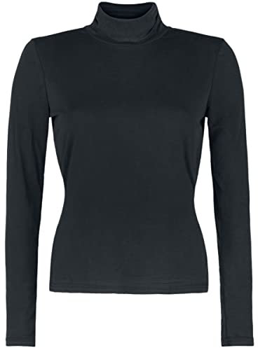 Urban Classics Damen T-Shirt Ladies Modal Turtleneck Longsleeve Black L
