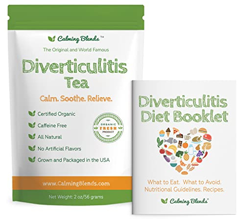 Calming Blends Diverticulitis Tea and Diet Booklet | Includes Original Calming Blends Tea 1 Pack