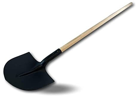 Lot de 3 pelles maçon | Manche 130 cm bois fabriqué en France | Bout rond col cygne acier | Idéal pour le travail du sable des graviers de la terre | Béton | Outil jardinage BTP | Kibros PELRONMX3