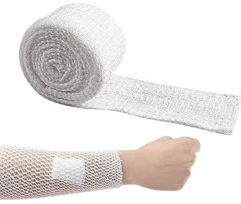 GIMOCOOL Enveloppement de Bandage,Rouleau de Bandage en Filet élastique | Enveloppe de Gaze Extensible - Aide aux Soins Infirmiers, découpable, Respirante - pour Orteil, Pieds, Jambe, Doigt, tête