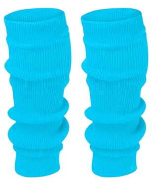 ANZEE - Calentadores de piernas para niños que se mantienen calientes y elegantes, calentadores de tobillo de punto para niños de los años 80, fiesta, baile, deportes, accesorios de yoga y patinaje