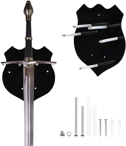 lalago Soporte de espada, Soporte para espada montado en la pared, Soporte para cuchillos, Soporte de espada vertical, Soporte de espada universa