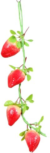 Calcifer 1 Sets Artificial Fruits Vegetable String For Restaurant Hotel Home Garden Decoration Display (Strawberry-4)