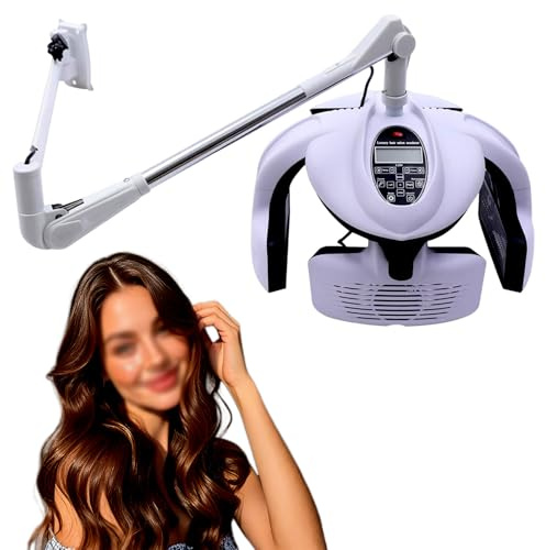 Sunseota Professionale Casco asciugacapelli per Parrucchieri, Design in Piedi o Montaggio a Parete, processore per perm e Colore Capelli, asciugatrice acceleratore con Timer, attrezzatu 220V-Hanging