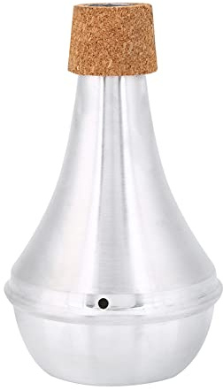 Omabeta Accessoire D'instrument de Musique en Alliage D'aluminium et Trompette en Liège Muet pour des Séances D'échauffement Intérieures Silencieuses