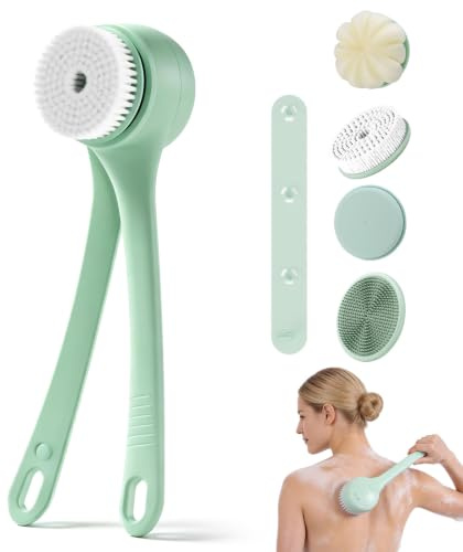 Eléctrico Cepillo Espalda Ducha, Desmontable esponja espalda ducha