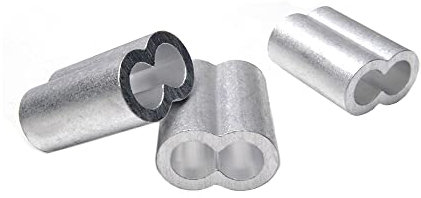 10pcs 5/16 Cable de aluminio Clavijas para engaste mangas casquillo de cable clip accesorios cable cuerda de alambre para crimpar flq049 – 8.0