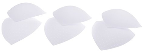 Baoblaze Coussinets Amovibles pour Soutien-Gorge Coussin Éponge pour Maillots de Bain Femmes, 3 Paires - blanc, 15cm