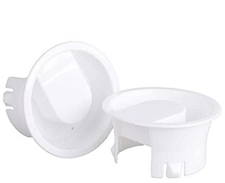 Pinicecore 2pcs Garrafa De Cristal Cubierta De La Tapa De La Categoría Alimenticia De Plástico Anti-Polvo Estancos Tapas Tapones para Vidrio Bistro Jarra Blanca