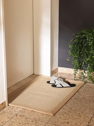 benuta Nest Sisal Naturfaser Teppich Sana - Creme 60x90 cm - Robuster Teppich für Esszimmer & Wohnzimmer - 100% Sisal Naturfaser - Zeitloses Design