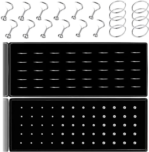 Dochais 100 stycken näsplugg L-form, näsplugg 316L rostfritt stål set, näspiercingkontakt, brosk barbell piercing för kvinnor män 20 g 22 g 1,5 mm 2 mm 2,5 mm