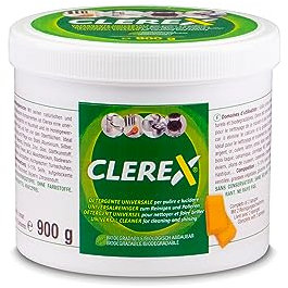 CLEREX® DETERGENTE BRILLA ACCIAIO, pulisce e lucida tutti i metalli. Anticalcare con effetto anti-goccia. 900gr - 2 spugne incluse