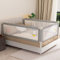 Jopassy Bettgitter 200cm Bettschutzgitter für Kinder Rausfallschutz Bett Kinderbettgitter Klappbar Babybettgitter Baby Rausfallschutz elternbett für Kinder Gitter-Grau