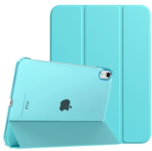 TiMOVO Hülle für iPad (A16) 11 Generation 11 Zoll 2025/iPad 10 Generation 10,9 Zoll 2022, Unterstützt Auto Schlaf/Aufwach Schutzhülle, Transluzent Hart PC Rückhülle, Azurblau