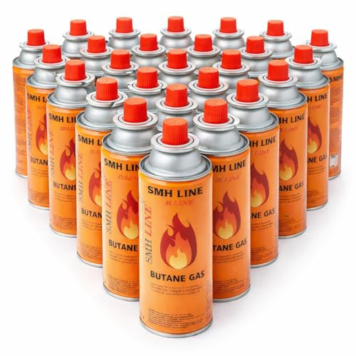SMH LINE® 56 cartuchos de gas butano, 227 g, MSF-1A, quemador Bunsen, hornillo de camping, hornillo de gas, calentador de gas