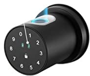 STRAFBRG Maniglia per porta intelligente Serratura elettronica Tuya Smart Lock Manopola Smartlife Impronta digitale cilindrica Blocco codice elettronico Controllo APP Serrature intelligenti antifurto