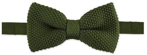 THE GENTS LAB Childrens Adjustable Pre-Tied Bow Tie In 100% Soft Polyester - Many Colours - For Age 3 to 12 (Olive Green)
